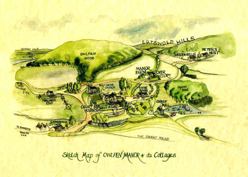 owlpen sketch map